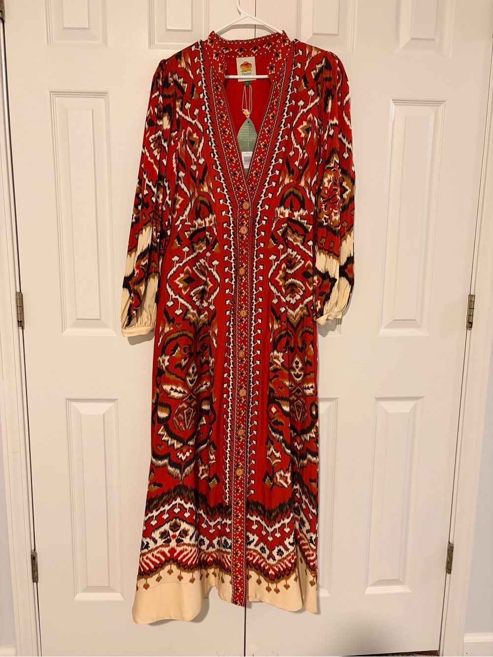Bohemian Red Printed Maxi Dress